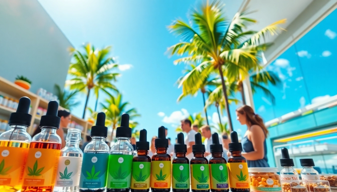 Shop showcasing cbd miami products, inviting customers to explore wellness.