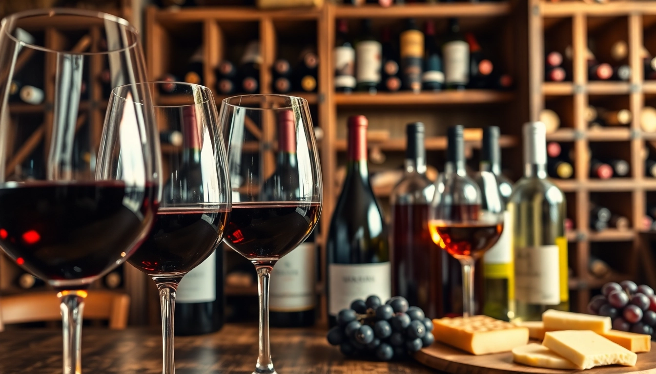 Engaging Winery Membership scene with elegant wine tasting glasses and wooden wine racks.
